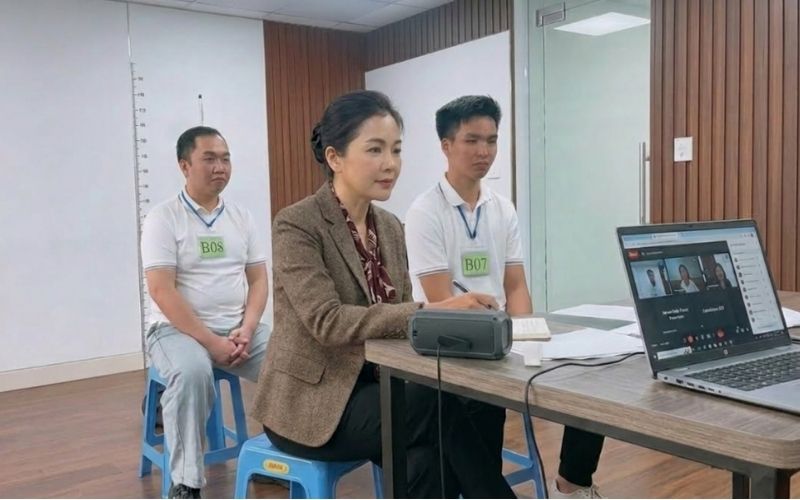 Công ty sắp xếp lịch phỏng vấn trực tuyến đơn hàng Đài Loan cho lao động qua Line.