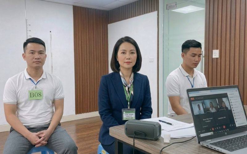 Lao động Nam Định phỏng vấn online trực tiếp với chủ sử dụng Đài Loan.