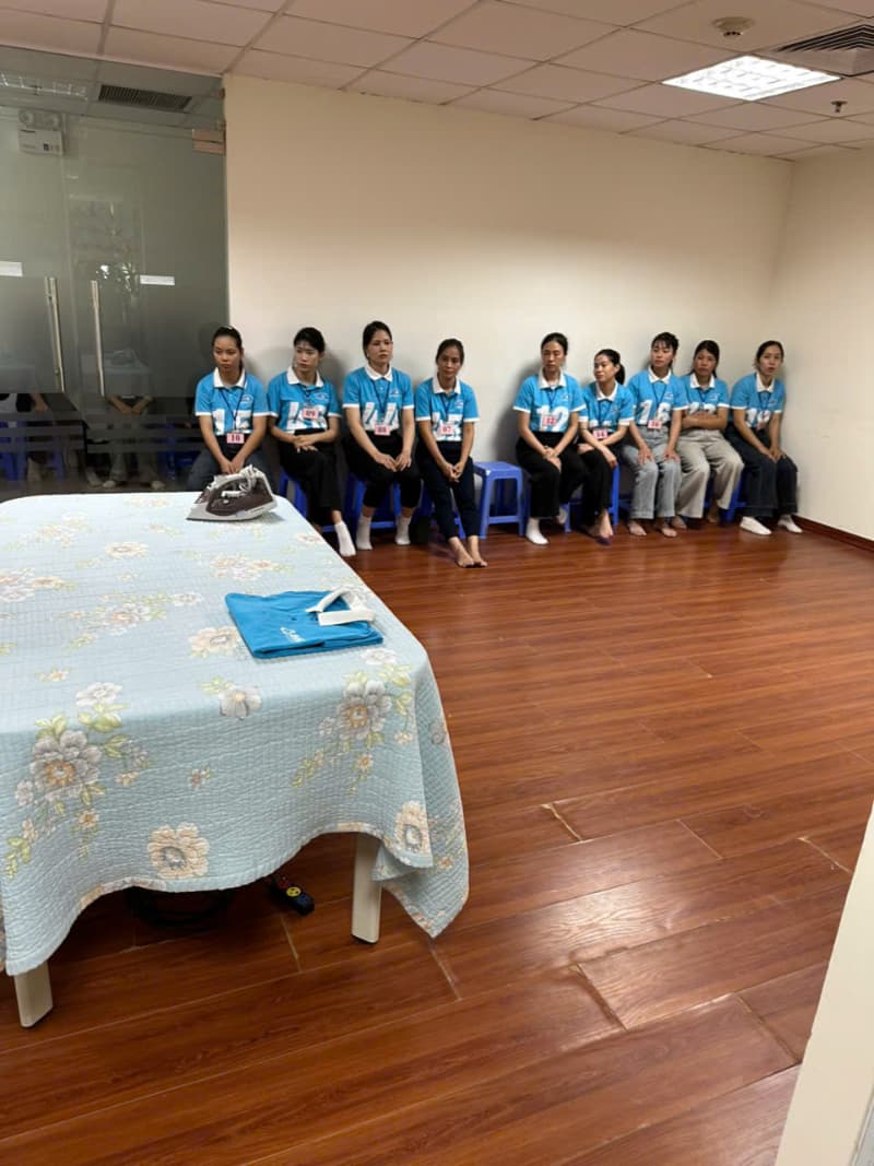 Buổi thi tuyển giúp đánh giá tác phong, kỹ năng và mức độ phù hợp với đơn hàng Đài Loan.