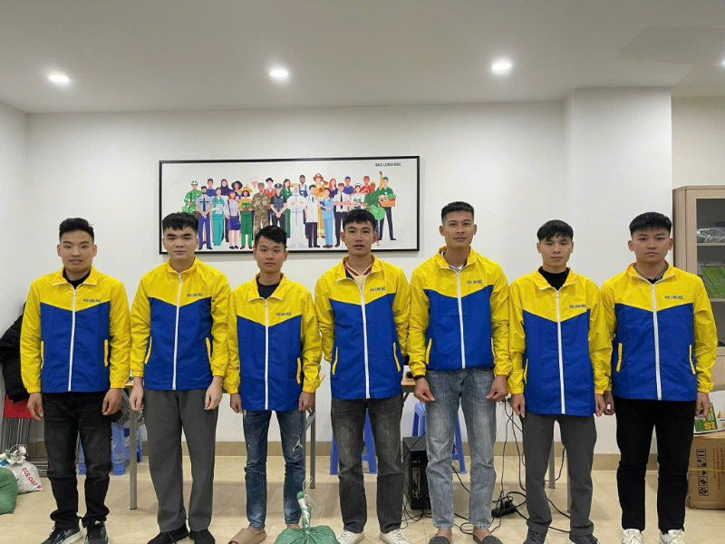 Nhóm lao động nam tập trung hoàn tất quá trình đào tạo định hướng, chuẩn bị xuất cảnh sang Đài Loan làm việc tại các công xưởng.