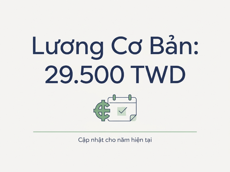 Mức lương cơ bản 2026 giúp đối chiếu chính xác các đơn hàng đi XKLĐ Đài Loan cho nữ.