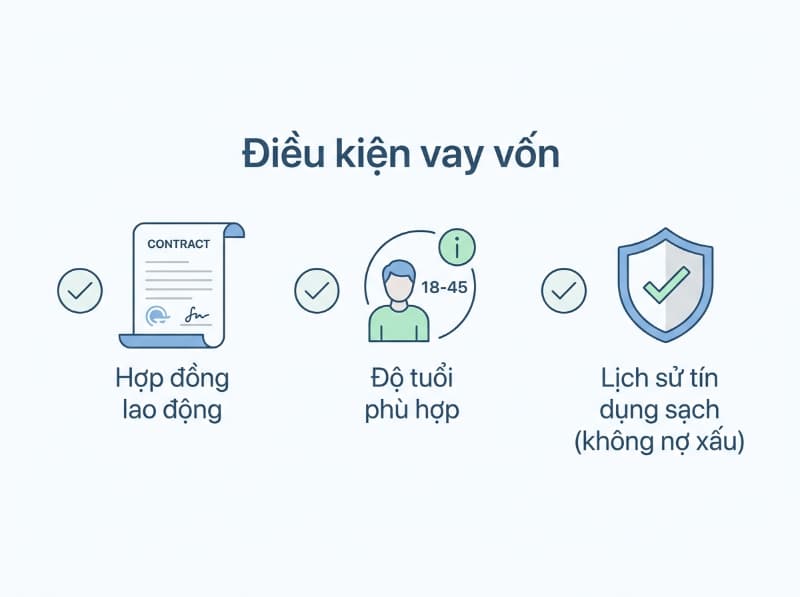 Nắm rõ điều kiện từ ngân hàng giúp bạn chủ động chuẩn bị hồ sơ vay vốn XKLĐ Đài Loan thuận lợi nhất.