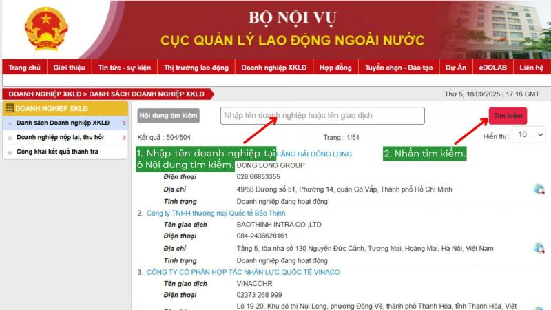Nhập tên doanh nghiệp cần kiểm tra