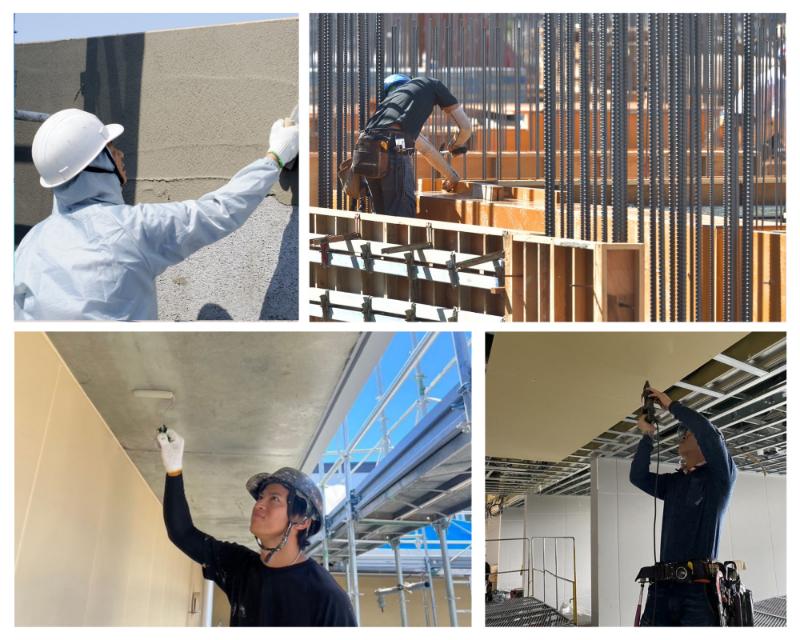 Các nhóm việc làm phổ biến tại công trường