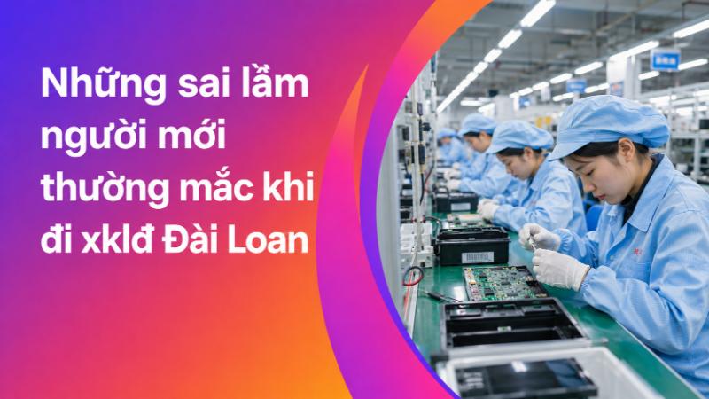 Top 7 những sai lầm người mới thường mắc khi đi xklđ Đài Loan cần tránh ngay