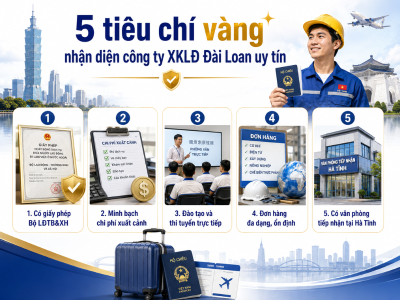5 Tiêu chí VÀNG để nhận diện một công ty XKLĐ Đài Loan uy tín