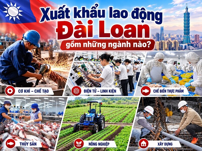 Nhân Lực Quốc Tế Đông Dương liên tục tuyển dụng người lao động đi XKLD Đài Loan